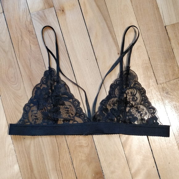 Black bralette with harness - Picture 1 of 2